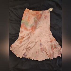 Long tie dye skirt